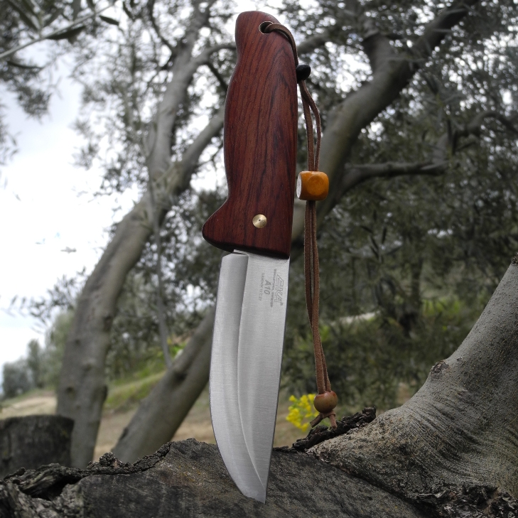 Knife in Tree with Bubinga Wood Handle