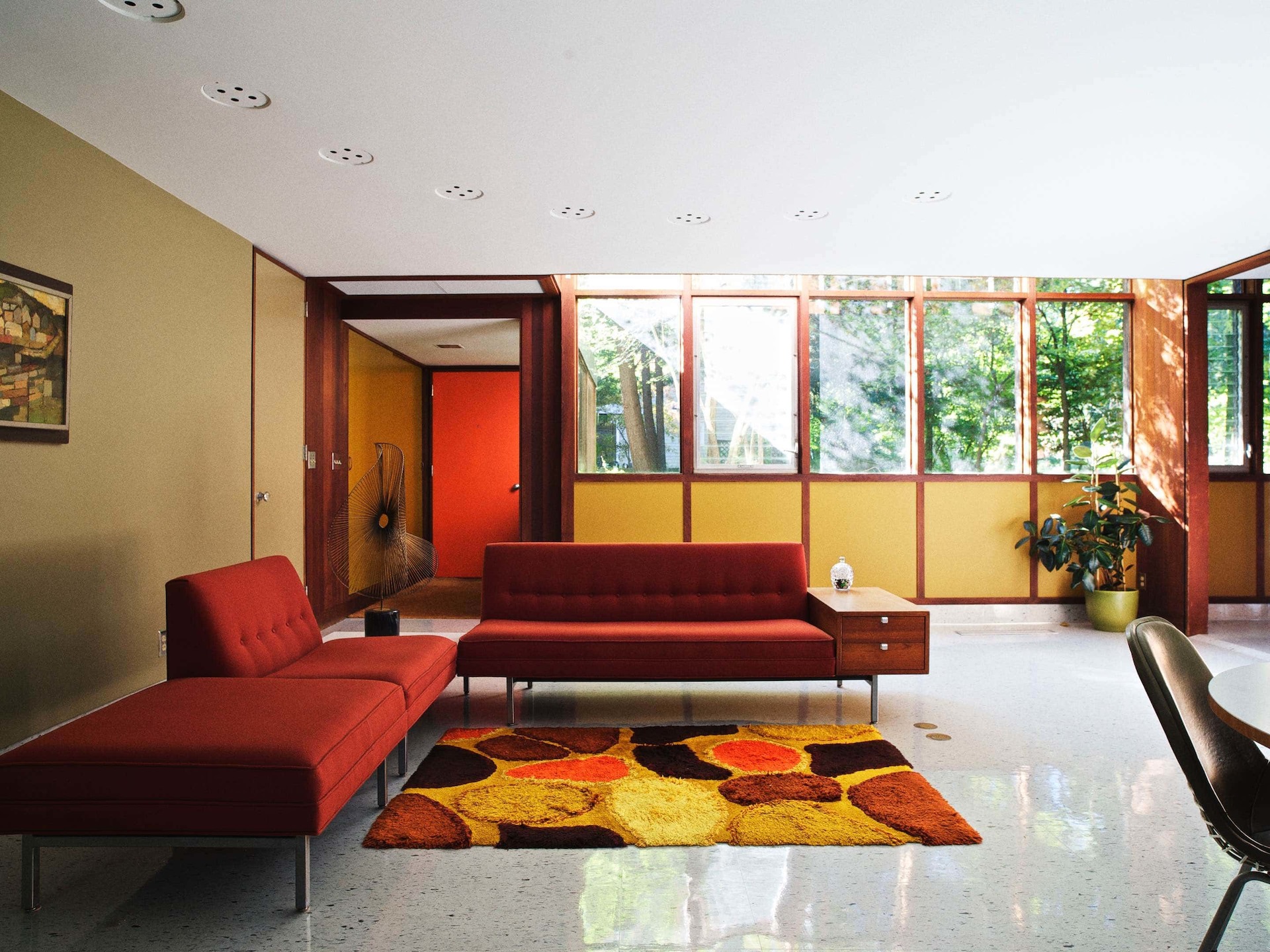 Living Room Interior of Kirkpatrick House, Designed by George Nelson