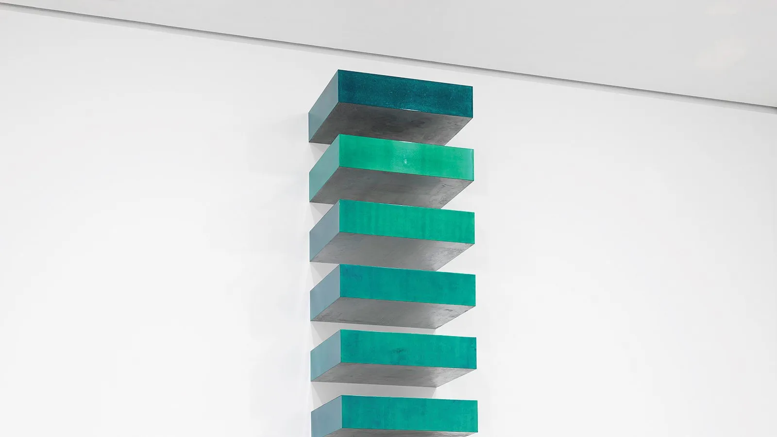 Judd's Untitled (Stack), here in blue-teal, remains his most influential work
